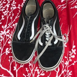 Black and white vans